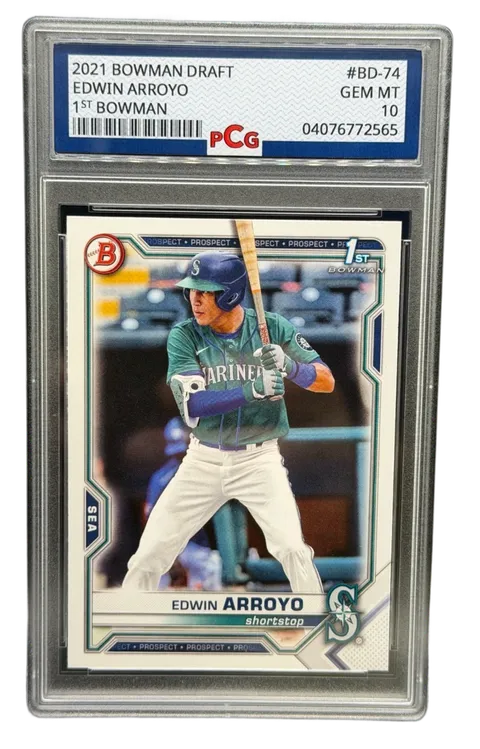 A PCG-graded baseball card.