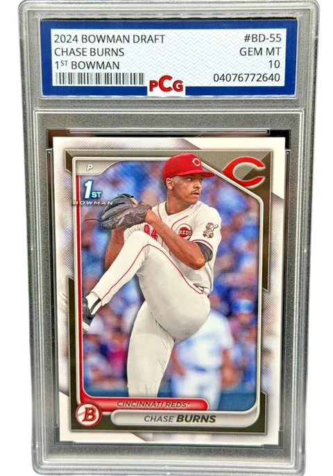 A PCG-graded baseball card.